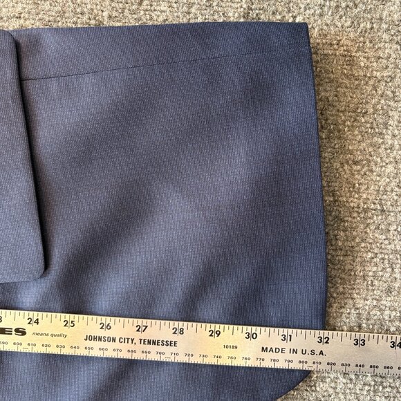 Michael Strahan 2-Piece Blue Wool Blend Wedding Suit Men's 44R 40x32 - Picture 9 of 16